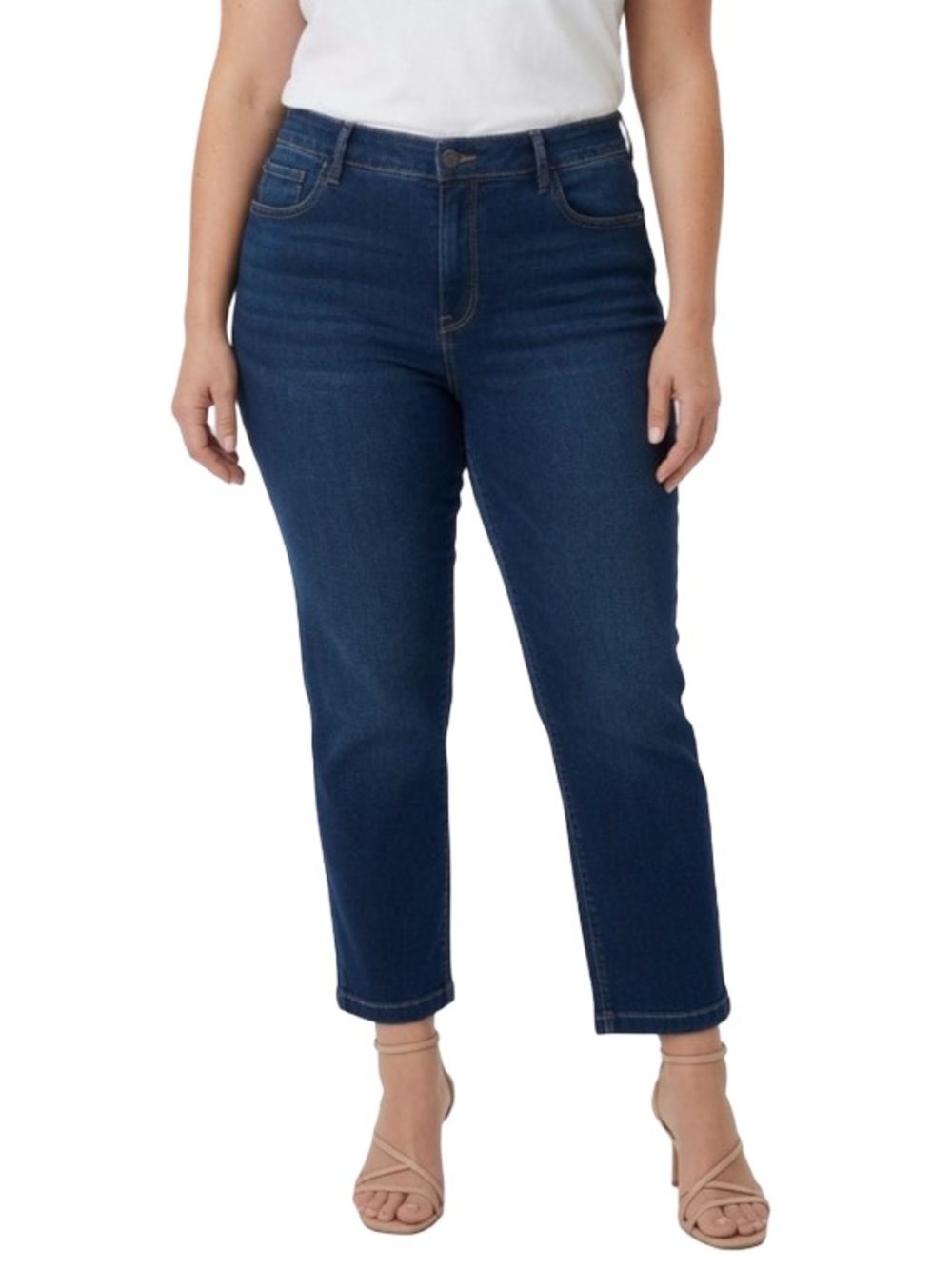 Curve Appeal Stretch Cropped Skinny Jeans Dark Blue 16 NWOT